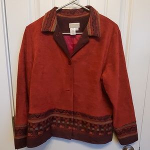 Vintage import fabric button up coat